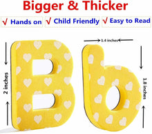 Carica l&#39;immagine nel visualizzatore di Gallery, 140 x Lettere a numeri per bambini magnetici, Magneti per frigo, Apprendimento