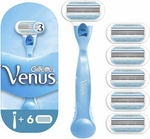 Carica l&#39;immagine nel visualizzatore di Gallery, Rasoio da donna Gillette Venus ComfortGlide Spa Breeze + 6 lamette di ricambio