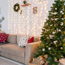Carica l'immagine nel visualizzatore di Gallery, Tenda LED con luci a cascata per esterni ed interni, 3 x 3 m colore bianco Caldo
