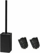 Carica l'immagine nel visualizzatore di Gallery, bgl 304 - Porta scopino per WC in acciaio inox quadrato (nero) Nero
