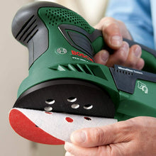 Carica l'immagine nel visualizzatore di Gallery, Disco abrasivo da 125 mm a strappo per levigatrice Bosch PEX 300/400 AE, Nero
