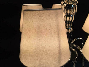 Doooitlight, set di 6 paralumi con morsetto per lampadario cristallo White