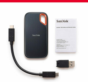 SanDisk Extreme SSD NVMe portatile da 1 TB, USB-C, velocità di 1TB, Nero