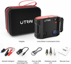 UTRAI Jstar 5 Avviatore di Emergenza 4 in1 Pompa Aria Auto 150PSI JS 5-IT