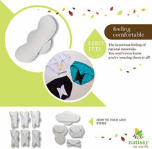 Carica l&#39;immagine nel visualizzatore di Gallery, Assorbenti lavabili mestruale di bambù, in 7-Pack, Nature - Multi Sizes