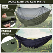Carica l'immagine nel visualizzatore di Gallery, Amaca con doppio strato in nylon, Ideale per giardino e campeggio con zanzariera