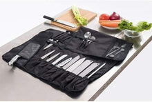 Carica l'immagine nel visualizzatore di Gallery, HANSHI Heavy Duty Utility 17 Slot Chef Knife Roll Bag Portable Nero