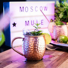 Carica l'immagine nel visualizzatore di Gallery, Navaris 4X Boccale per Moscow Mule in Rame - Set 4 Bicchieri da 500ml 4x