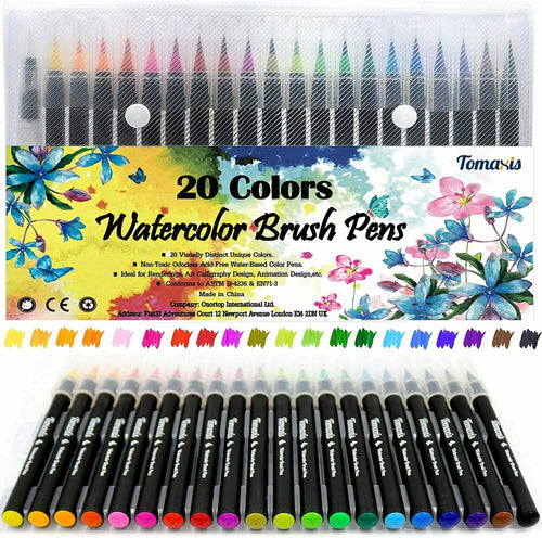 20 x Pennarelli a punta fine per pittura ad acquarello, Per schizzi, Calligrafia