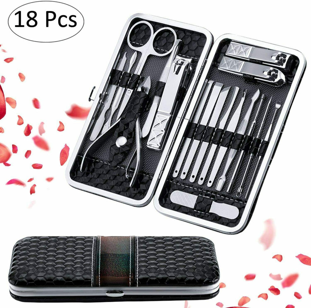 Set completo per manicure e pedicure, Kit con accessori per unghie + custodia
