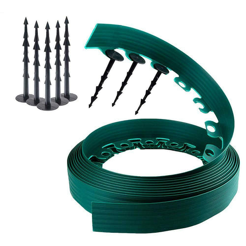 Bordura per aiuole Verde | Chrispol System | lunghezza 10 10 metri,