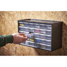 Carica l&#39;immagine nel visualizzatore di Gallery, Cassettiera porta minuterie con 30 cassetti piccolo da muro o tavolo Stanley