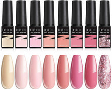 Carica l&#39;immagine nel visualizzatore di Gallery, LILYCUTE Smalto Semipermanente Kit Colori Pastello, 8 7ml impostare 1