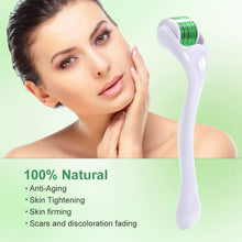 Carica l'immagine nel visualizzatore di Gallery, Derma roller per trattamento pelle del viso e cute, 540 aghi in titanio da 0.5mm