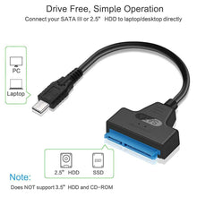 Carica l'immagine nel visualizzatore di Gallery, EasyULT Cavo Adattatore USB C a SATA, Convertitore 3.1 a SATA Cavo...