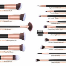 Carica l'immagine nel visualizzatore di Gallery, Kit da 16 Pennelli per il Trucco Professionali, Eyeliner, Ombretto, ecc