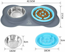 Carica l'immagine nel visualizzatore di Gallery, Pecute Ciotole per Cani Gatti in M (Ciotola di alimentazione lenta), Blu
