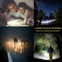 Carica l'immagine nel visualizzatore di Gallery, Torcia tattica elettrica LED da 1200 Lumens, Carica USB, 5 modalità di luce