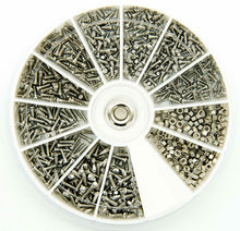 Carica l'immagine nel visualizzatore di Gallery, PROtastic Kit di viti e bulloni in acciaio inox, 600 pezzi: M1, M1.2, M1.4, M1.6