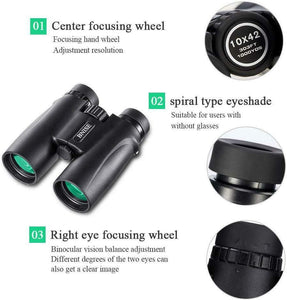 Binocolo Professionali, 10x42 ad alta Potenza di Ingrandimento Binocoli,...