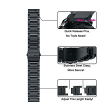 Carica l'immagine nel visualizzatore di Gallery, Leafboat Cinturino Huawei Watch GT Graphite, di Metallo Nero