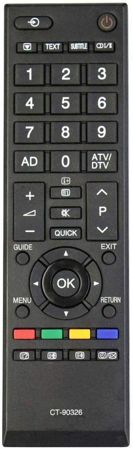 Telecomando sostitutivo compatibile per tv Toshiba CT-90326, 40LV703G1 40LV733F