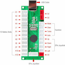 Carica l'immagine nel visualizzatore di Gallery, EG STARTS 2 Giocatori Arcade Kit USB Encoder per PC Joystick Giochi 16x 30mm...