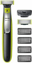 Carica l&#39;immagine nel visualizzatore di Gallery, Regolabarba Philips QP2530/30 OneBlade con 4 pettini per regolare rifinire rade