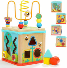 Carica l'immagine nel visualizzatore di Gallery, TOP BRIGHT Cubo Multiattività Legno 5 in 1 – Interattivo - Giochi...