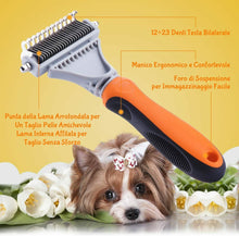 Carica l'immagine nel visualizzatore di Gallery, Pettine per animali domestici, Spazzola per cani e gatti, Lame in acciaio inox