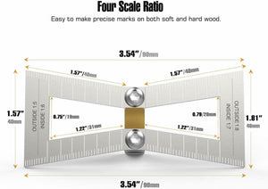 Housolution Coda di Rondine Coda di Rondine Legno con Angolo 1: 5, 1:6, 1:7, 1:8