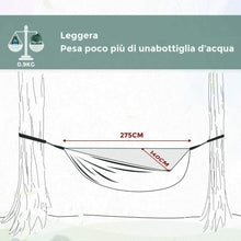 Carica l'immagine nel visualizzatore di Gallery, Amaca da viaggio per escursione giardino in tessuto 210T, Fino a 300 kg + borsa