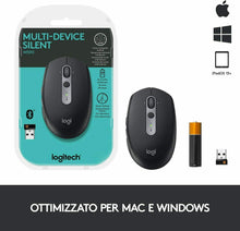 Carica l'immagine nel visualizzatore di Gallery, Mouse Wireless Silenzioso Multidispositivo Logitech M590 Bluetooth o Wireless