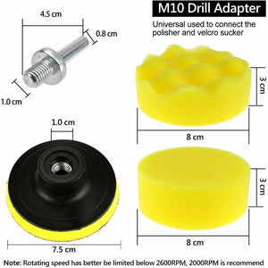 Zaeel Tamponi per lucidatura kit lucidatura auto con adattatore trapano M10 25Pz