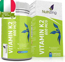 Carica l'immagine nel visualizzatore di Gallery, Vitamina K2 MK7 600mcg Alta Resistenza - A base di Natto nutrizing