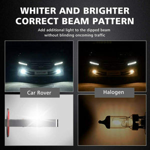2 x Lampade Led per fari auto, Attacco H3 per fendinebbia, 6000K 2000LM 12 V