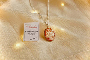 Collana in Cammeo, Le 3 Grazie, Collana in Argento 925, Artigianato Italia