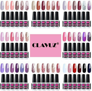 CLAVUZ Kit Set Smalto per Unghie in Gel UV LED,Kit di Partenza 6 C001