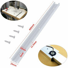 Carica l'immagine nel visualizzatore di Gallery, 400mm T-Track T-Slot Tracks, lega di alluminio Con 4 Viti Autofilettanti Pista