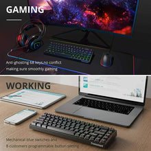 Carica l&#39;immagine nel visualizzatore di Gallery, Tronsmart 68 Tasti Tastiera Meccanica Wireless RGB,100% Anti-ghosting...