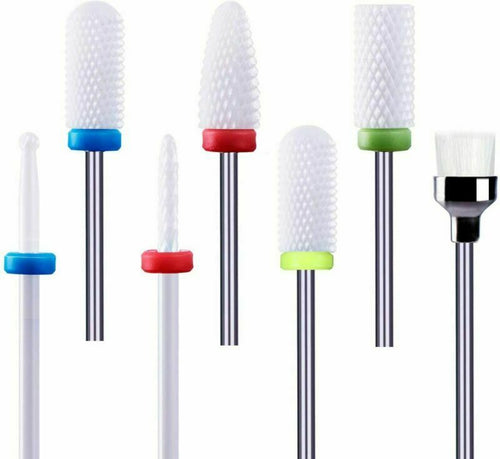 Punte Fresa Unghie Ceramica, Homeet Punta da trapano per Manicure...