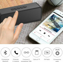 Carica l'immagine nel visualizzatore di Gallery, Altoparlante Bluetooth 5.0 con TWS Bassi Stereo 3D, Batteria Integrata 1500 mAh