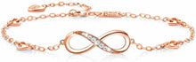 Carica l&#39;immagine nel visualizzatore di Gallery, Billie Bijoux 925 Argento sterling Braccialetto alla caviglia con B-rose Gold