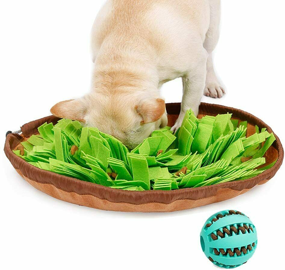 Tappetino Sniffing Per Cani - 50x34 Cm, Giallo/Verde, Training Olfattivo E Giochi - Foto 5