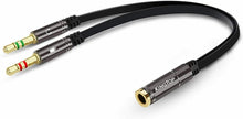 Carica l&#39;immagine nel visualizzatore di Gallery, Sdoppiatore per cuffie e microfono, Adattatore splitter attacco jack 3.5 mm 3pin