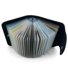Carica l'immagine nel visualizzatore di Gallery, Porta Carte di Credito Pelle per Uomo Donna - 26 Slot (Nero) Nero