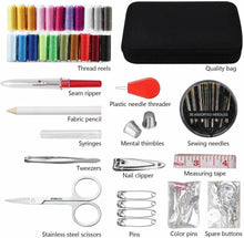 Carica l'immagine nel visualizzatore di Gallery, JUNING Set da Cucito con 130 Accessori，Portatile Kit da Cucito per Principianti