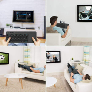 Tastiera wireless per Smart TV con pad di controllo, Ricevitore USB, Portata 8 m