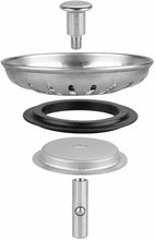 Carica l&#39;immagine nel visualizzatore di Gallery, Tappo da 78 mm per lavello da cucina in acciaio INOX Ad incastro con guarnizione