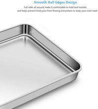 Carica l'immagine nel visualizzatore di Gallery, AEMIAO Set di 2 Teglia da Forno in Acciaio Inossidabile, 2